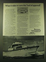 1971 Richard Bertram International Yacht Ad - What it takes to earn this seal  - £14.52 GBP