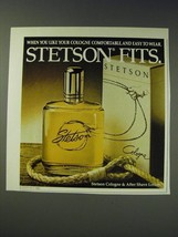 1987 Coty Stetson Cologne Ad - When you like your cologne comfortable - $18.49