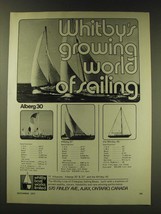 1971 Whitby Boat Works Ad - Alberg 30, Alberg 37 and Whitby 45 Boats - £14.78 GBP