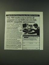 1987 NRI School of Electronics Ad - Only NRI teaches you to service all  - £14.72 GBP