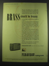 1953 Ferguson 500 Radiogram Ad - Brass should be brassy - £14.78 GBP