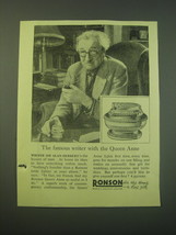 1953 Ronson Queen Anne Lighter Ad - Sir Alan Herbert - The famous writer  - £14.78 GBP