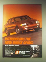 1989 Dodge Spirit ES Car Ad - Introducing the new dodge spirit - £14.57 GBP
