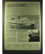 1971 American Marine Ltd. Alaskan 55 Yacht Ad - Alaskan Offshore Diesel  - £14.78 GBP