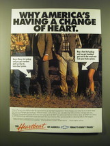 1988 Chevrolet Chevy 4x4 Pickup Truck Ad - Why America&#39;s having a change of  - £14.48 GBP
