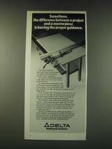 1988 Delta Unifence Saw Guide Ad - Sometimes the difference between a project  - £14.45 GBP