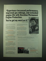 1988 Duration Permanent Engine Protection Ad - Mario Andretti - £14.50 GBP