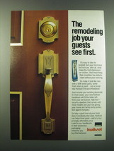 1988 Emhart Kwikset Entrance Handleset Ad - The remodeling job your guests see  - £14.48 GBP