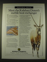 1989 M&R Murray & Roberts Ad - Kalahari Desert  - $18.49