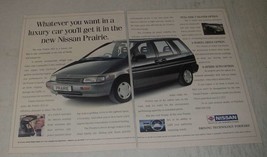 1989 Nissan Prairie SLX Car Ad - Whatever you want in a luxury car you'll get  - $18.49