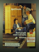 1988 Winston Cigarettes Ad - Real friends. Real people want real taste - $18.49