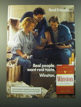 1988 Winston Cigarettes Ad - Real friends. Real people - £14.55 GBP