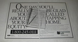 1989 1st Nationwide Bank Ad - One day, you&#39;ll really be glad you called about - £14.48 GBP