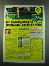1988 Zoysia Grass Ad - Two grown men can&#39;t pull it apart! Zoysia saves time - £14.72 GBP