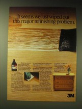 1989 3M Scotch-gard Wipe On Poly Finish Ad - we just wiped out this problem - £14.77 GBP