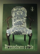 1989 Brunschwig &amp; Fils Queen Anne Resist Fabric Ad - £13.80 GBP