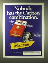 1989 Carlton Cigarettes Ad - Nobody has the combination - $18.49