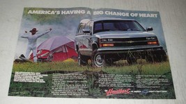 1989 Chevy Extended Cab Pickup Truck Ad - America&#39;s having a big change of heart - £14.61 GBP