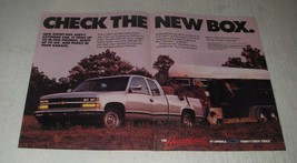 1989 Chevy Short-Box Chevy Pickup Truck Ad - Check the new box - £14.61 GBP