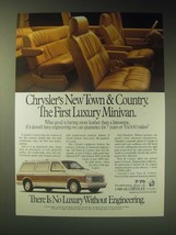 1989 Chrysler Town &amp; Country Minivan Ad - £14.48 GBP