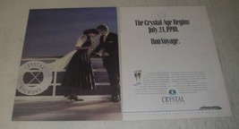 1989 Crystal Cruises Ad - The Crystal age begins July 24, 1990. Bon Voyage - £14.49 GBP