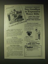 1989 Deeprock Drill Ad - Homeowners! Say goodbye to expensive water bills - £14.54 GBP