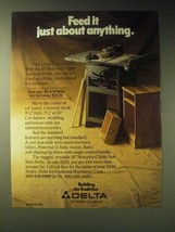 1989 Delta 10&quot; Motorized Table Saw Ad - Feed it just about anything - £13.82 GBP