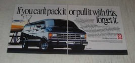 1989 Dodge Ram Wagon Ad - If you can't pack it or pull it with this, forget it - $18.49