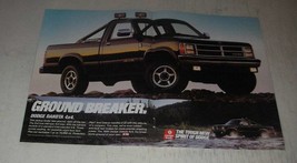 1989 Dodge Dakota 4x4 Pickup Truck Ad - Ground breaker - $18.49