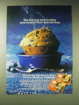 1989 Duncan Hines Oat Bran Blueberry Muffin Mix Ad - The hot new way to enjoy - £14.69 GBP