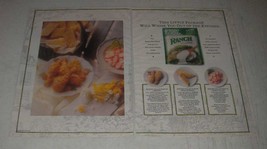 1989 Hidden Valley Ranch Dressing Mix Ad - Hidden Valley Ranch Chicken Recipe - £14.48 GBP