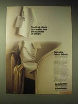 1989 Hunter Douglas Fabrette Window Fashions Ad - Scheme of Things - £14.78 GBP