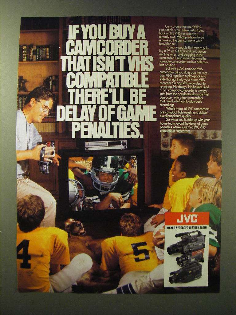 1989 JVC VHS Camcorder Ad - If you buy a camcorder that isn't VHS compatible  - $18.49