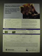 1989 Mellon Bank World Wildlife Fund VISA/MasterCard Ad - Give her a chance - $18.49