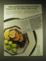 1989 National Pork Producers Council Ad - Why nutritionists have respect - $18.49