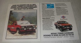 1989 Nissan 1 Tonner 4x4 Hardbody Pickup Truck Ad - When we designed - £14.78 GBP