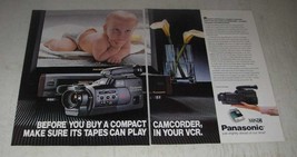 1989 Panasonic VHS-C Compact Camcorder Ad - Before you buy - $18.49