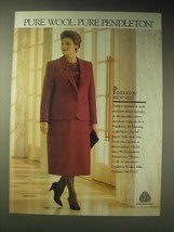 1989 Pendleton Plus Sizes Fashion Ad - Pure wool. Pure Pendleton - £14.78 GBP