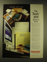 1989 Radio Shack Tandy 1000 Computer Ad - Home Office The Tandy 1000 - £13.89 GBP