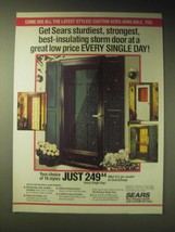 1989 Sears Insulating Storm Door Ad - Get Sears sturdiest, strongest - £14.54 GBP