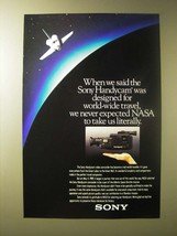 1989 Sony Handycam Video Camcorder Ad - World-Wide Travel NASA - £14.52 GBP