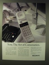 1989 Sony Telephones Ad - Sony. The art of conversation - £14.53 GBP