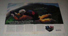 1989 Sony Video Walkman Personal TV/VCR Ad - £14.53 GBP