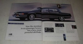 1990 Cadillac Fleetwood Ad - Now the standard in six-passenger luxury - $18.49