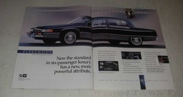 1990 Cadillac Fleetwood Ad - Now the standard in six-passenger luxury - £14.30 GBP