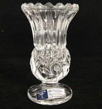 Vintage Lead Crystal Bud Vase Made in Yugoslavia 4&quot; Crystal Clear Indust... - $9.89