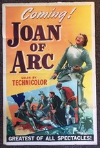 *JOAN OF ARC (1948) Advance One-Sheet &quot;Style B&quot; Ingrid Bergman Shot By A... - £275.22 GBP