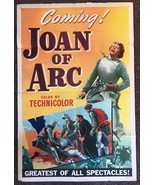 *JOAN OF ARC (1948) Advance One-Sheet &quot;Style B&quot; Ingrid Bergman Shot By A... - £275.42 GBP