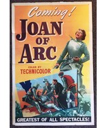 *JOAN OF ARC (1948) Advance One-Sheet &quot;Style B&quot; Ingrid Bergman Shot By A... - $350.00