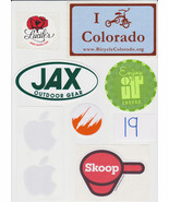 Mixed Lot of Stickers-JAX Apple Colorado Bicycle Enjoy It Canyon Skoop #19 - $14.01